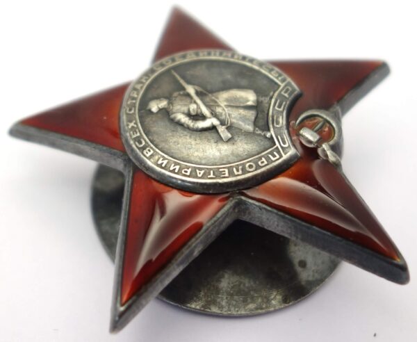 Complete documented group of Soviet Awards. Red Banner #551825, Order of the Patriotic War 1st class #78911 and second class #141105, Order of the Red Star #63667 + more - Image 41