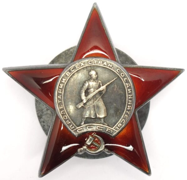 Complete documented group of Soviet Awards. Red Banner #551825, Order of the Patriotic War 1st class #78911 and second class #141105, Order of the Red Star #63667 + more - Image 35