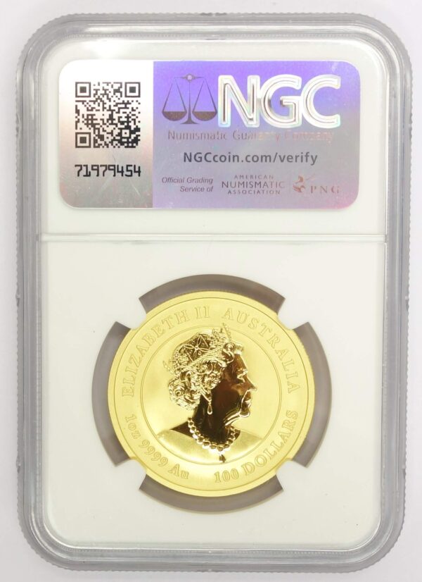 2022 1 oz gold $100 Lunar Tiger (Lunar Series III, Perth Mint) MS70