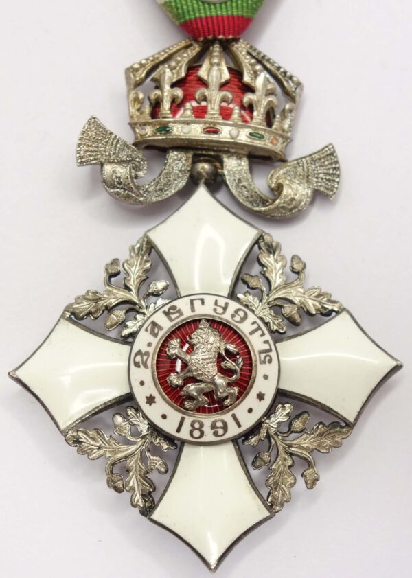 Kingdom of Bulgaria. Order of Civil Merit 5th class with Crown - Image 2