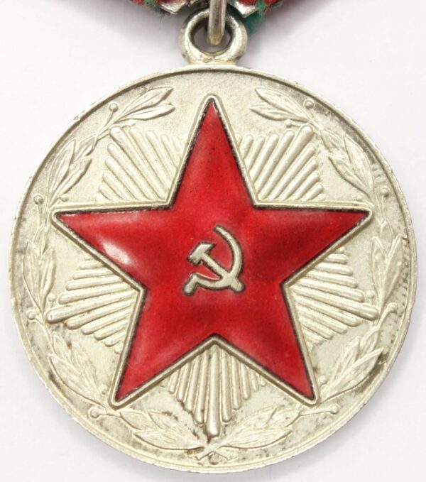 Soviet Medal for Impeccable Service 1st class MOOP Kaz. SSR (Kazakhstan) with document - Image 4