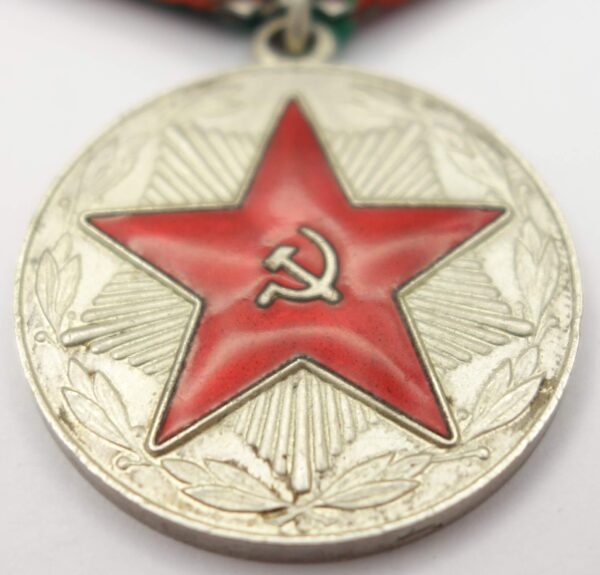 Soviet Medal for Impeccable Service 1st class MOOP Kaz. SSR (Kazakhstan) with document - Image 8
