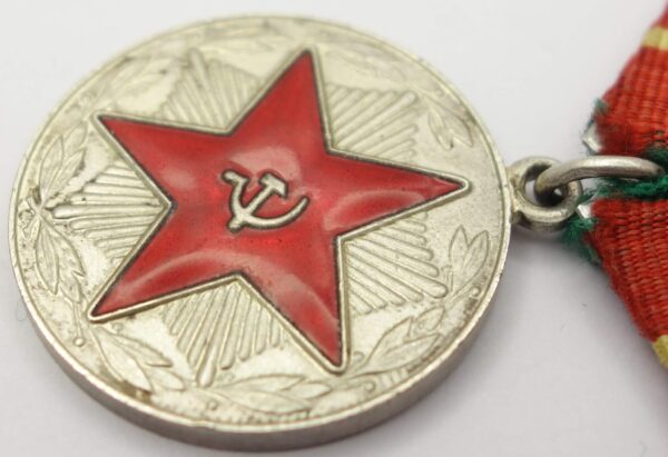 Soviet Medal for Impeccable Service 1st class MOOP Kaz. SSR (Kazakhstan) with document - Image 9