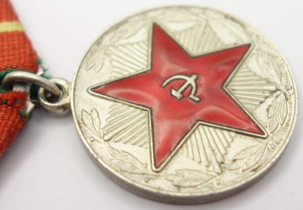 Soviet Medal for Impeccable Service 1st class MOOP Kaz. SSR (Kazakhstan) with document - Image 10
