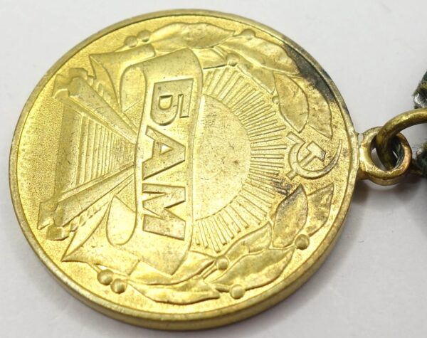 Soviet Medal for the Construction of the Baikal-Amur Railway (BAM) with booklet - Image 11