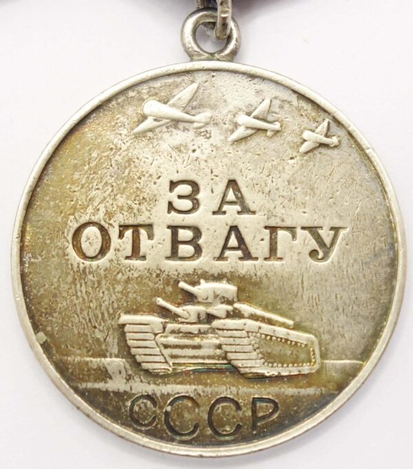 Group of Soviet awards: Order of the Patriotic War 2nd class #765291, Order of Glory 3rd class #79630 and Bravery Medals #1069844 & #3237516 - Image 29