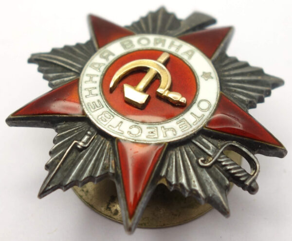 Complete documented group of Soviet Awards: Red Banner #155080, Order of the Patriotic War 2nd class #143306, Red Star #3230831 and 2 Medals for Combat Merit - Image 20
