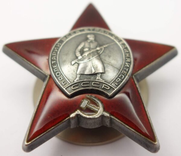 Complete documented group of Soviet Awards: Red Banner #155080, Order of the Patriotic War 2nd class #143306, Red Star #3230831 and 2 Medals for Combat Merit - Image 28