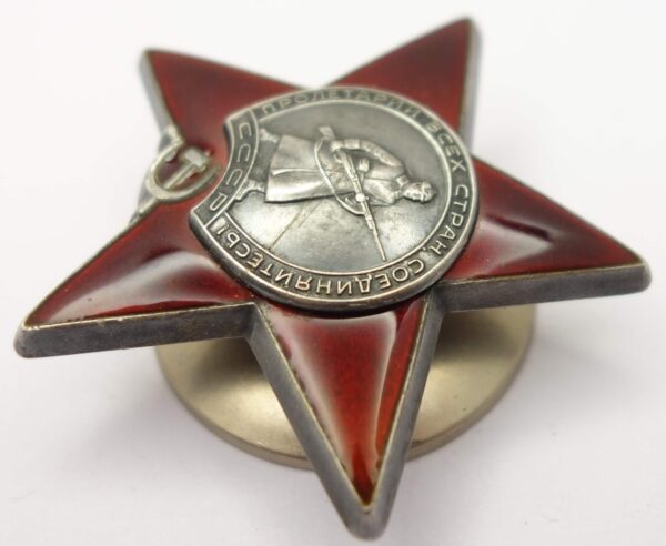 Complete documented group of Soviet Awards: Red Banner #155080, Order of the Patriotic War 2nd class #143306, Red Star #3230831 and 2 Medals for Combat Merit - Image 29