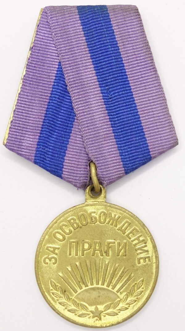 Medal for the Liberation of Prague with document
