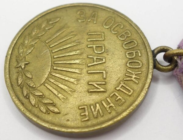 Soviet Medal for the Liberation of Prague variation 1b - Image 8