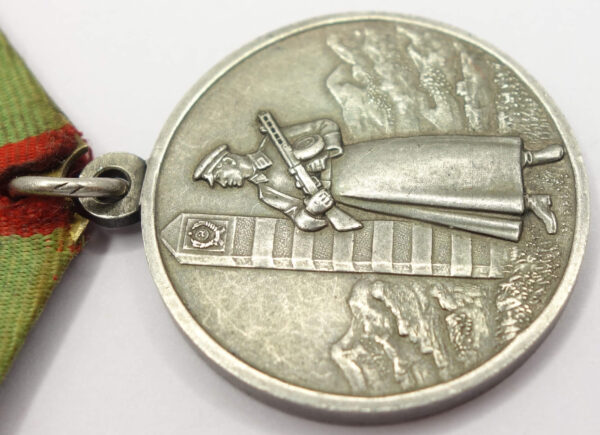 Medal for Distinction in Guarding the State Border of the USSR solid silver variation (with flat eyelet) - Image 9