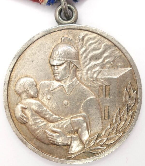 Soviet Medal for Courage in a Fire in Silver