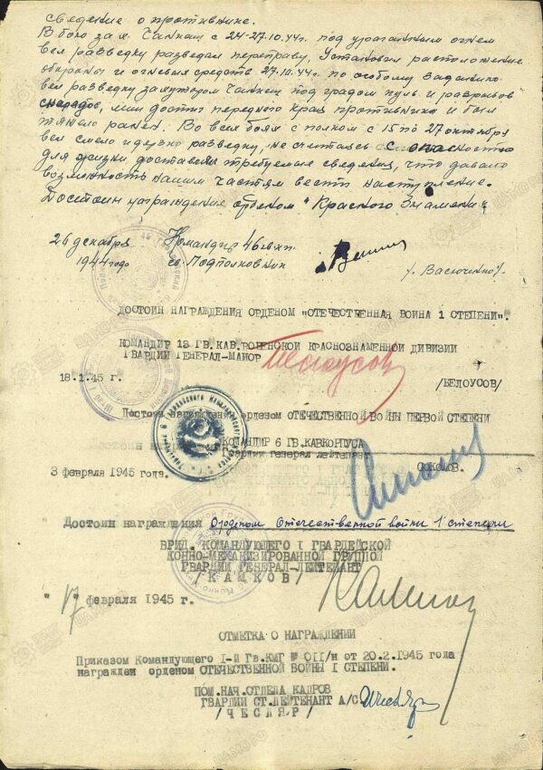 Soviet Order of the Patriotic War 1st class #195239 with Order Booklet - Image 17