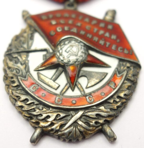 Documented group of Soviet Awards. Order of the Red Banner #100949, Order of the Patriotic War 2nd class #292086, Order of the Red Star #409582 - Image 8