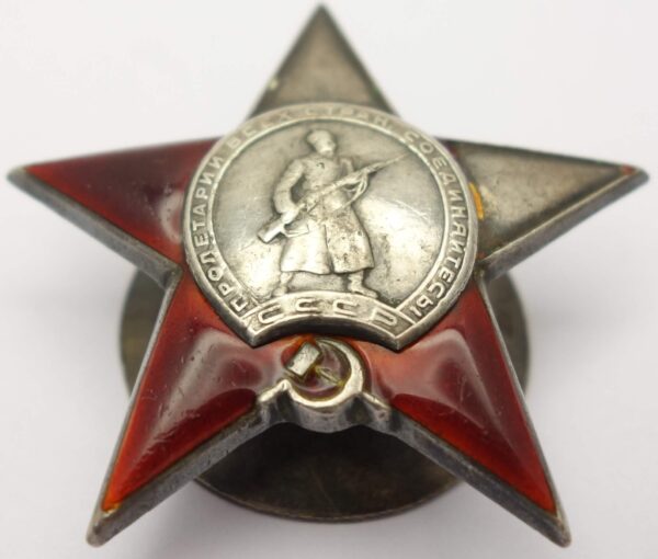 Documented group of Soviet Awards. Order of the Red Banner #100949, Order of the Patriotic War 2nd class #292086, Order of the Red Star #409582 - Image 28