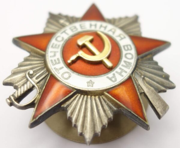 Complete Documented Group of two Orders of the Patriotic War 2nd class #538620, Order of the Red Star #893468, Medal for Combat Merit #908093 and Medal for Moscow - Image 6