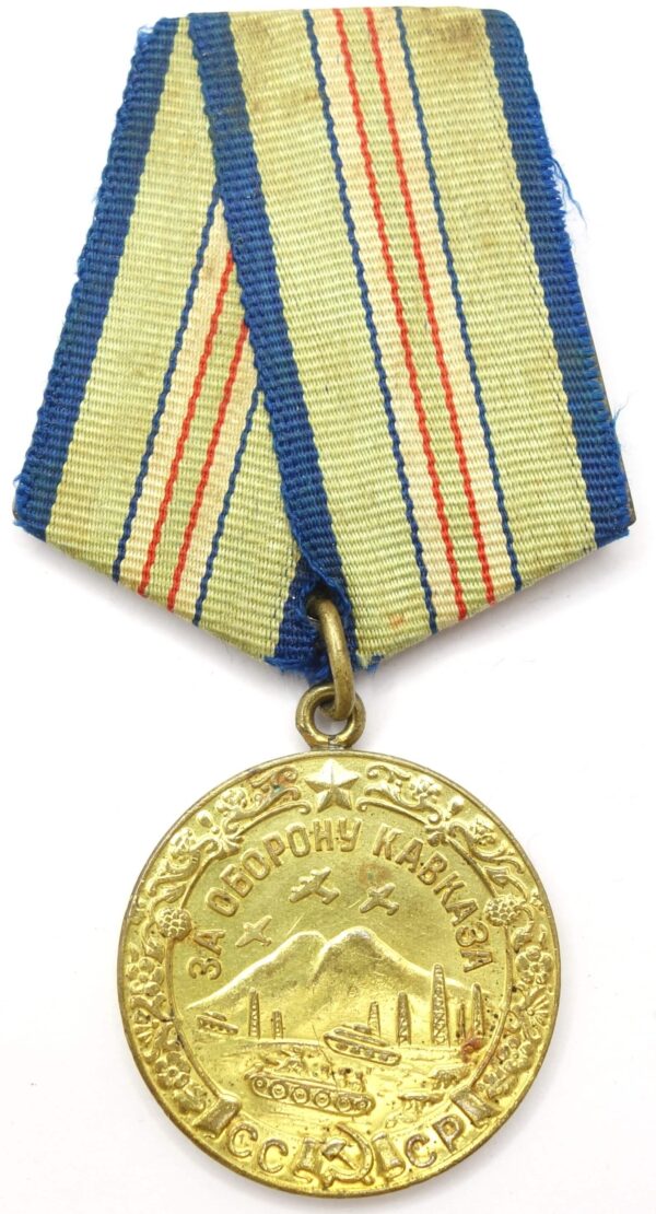 Medal for the Defense of the Caucasus with rare document