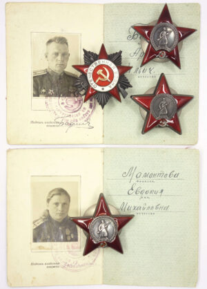 Documented Groups of Soviet awards to husband and wife