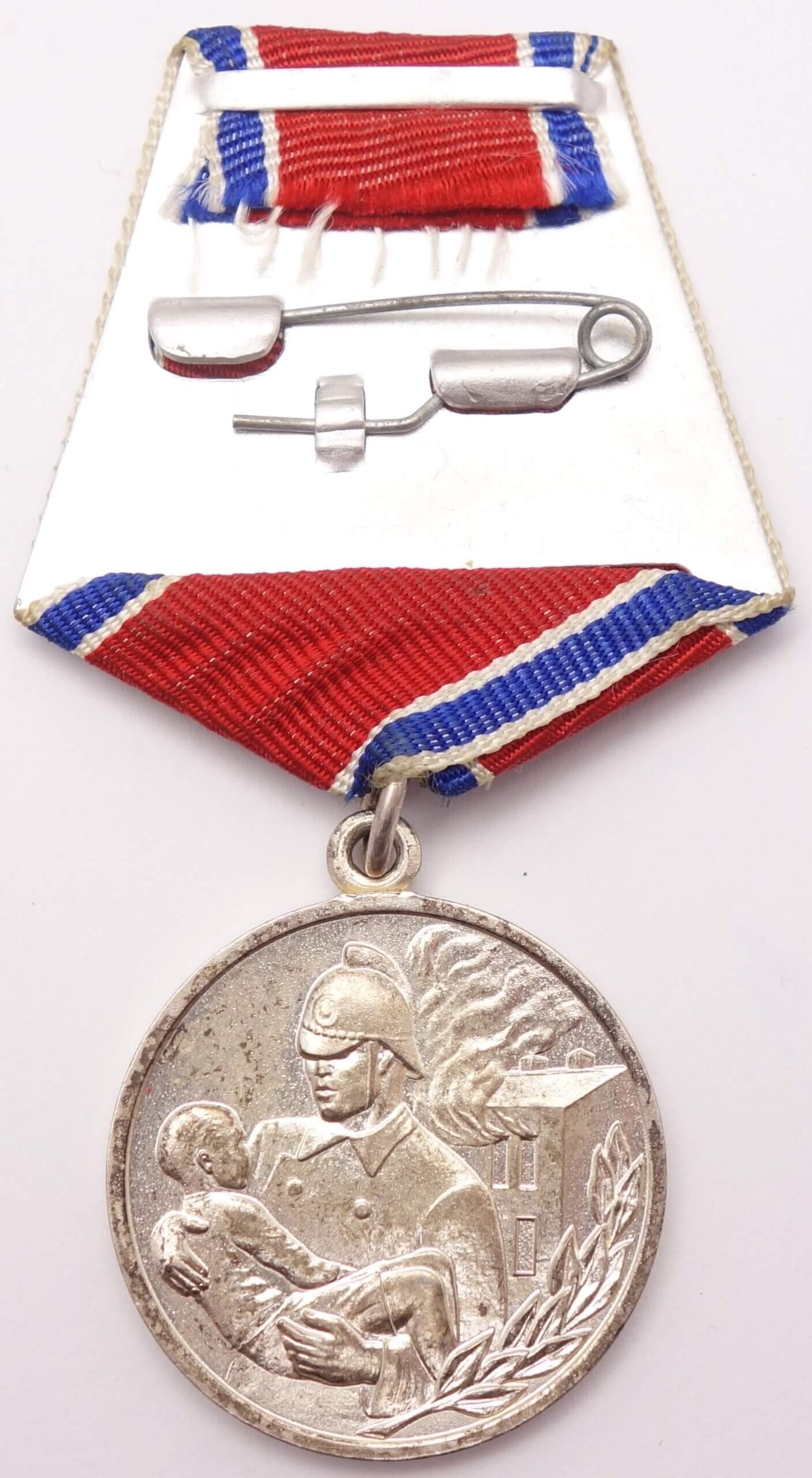 Medal for Courage in a Fire with document