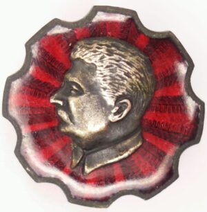 Badge featuring Stalin, 1930s