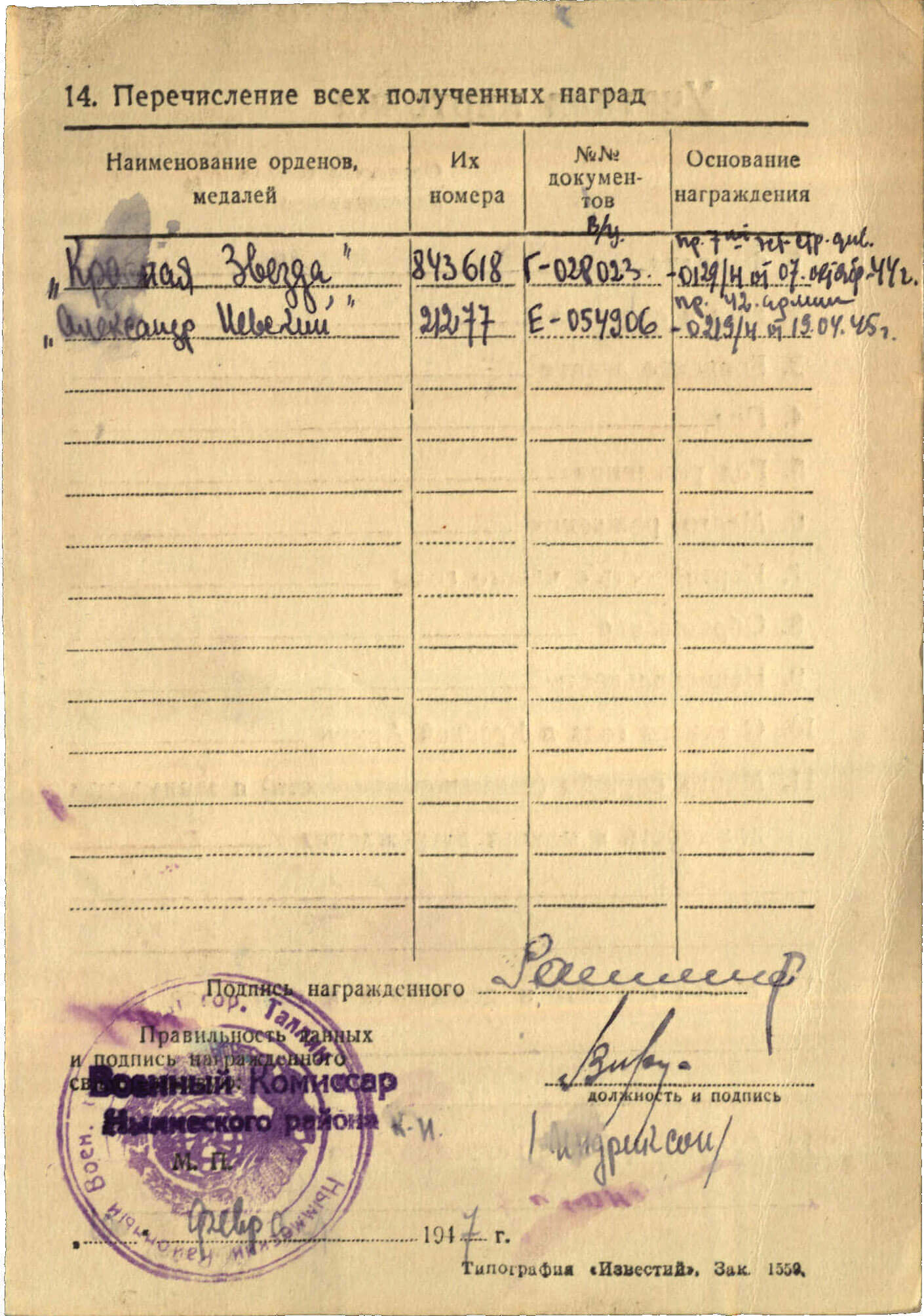 Soviet Order of Alexander Nevsky #27277 - Image 19