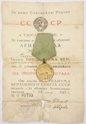 Medal for the Defense of Leningrad short horizon