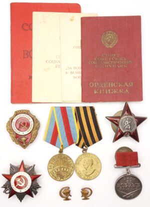 Complete Documented Group of Soviet awards to a female